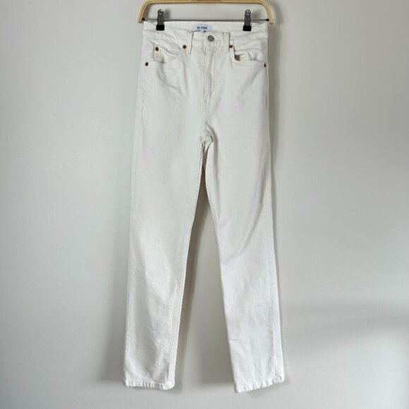 RE/DONE Originals 70's Straight Vintage White Jeans 25 - Picture 2 of 6